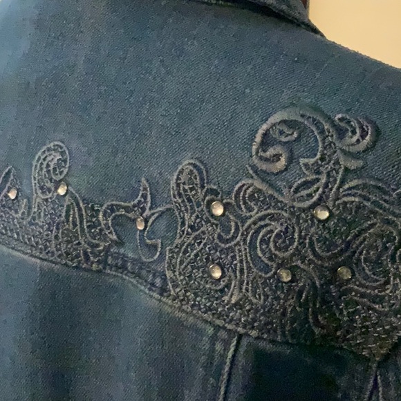 Embellished Jean Jacket New/Tags - Picture 4 of 5